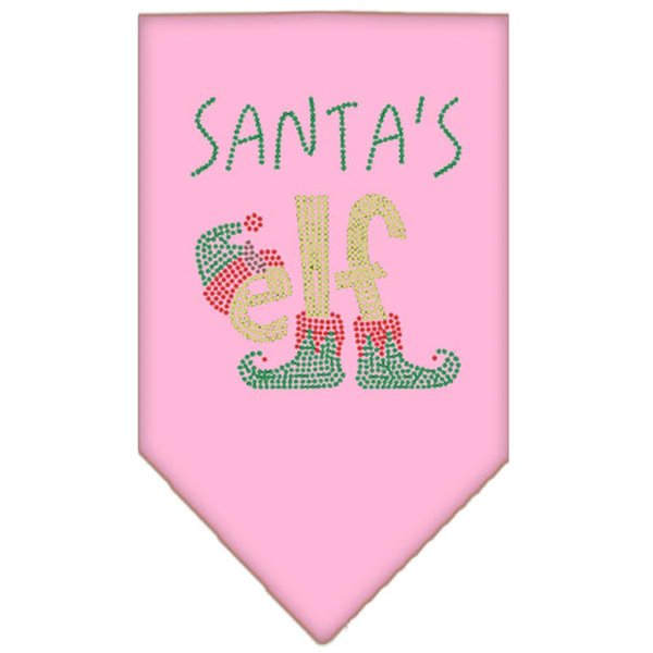 Mirage Pet Products Santas Elf Rhinestone BandanaLight Pink Small 67-100 SMLPK